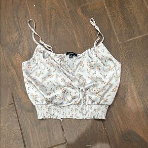 Ambiance Floral White Tank Top
